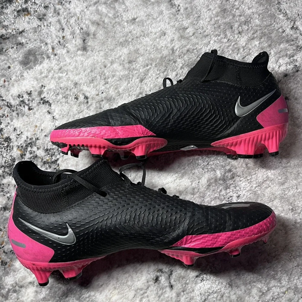 Nike Phantom Gt Elite Df Fg Black-Pink-Metallic Silver Sz‎ 9M   [CW6589-006]